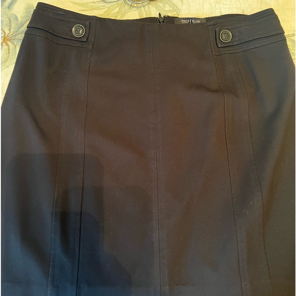 Black white mini skirt